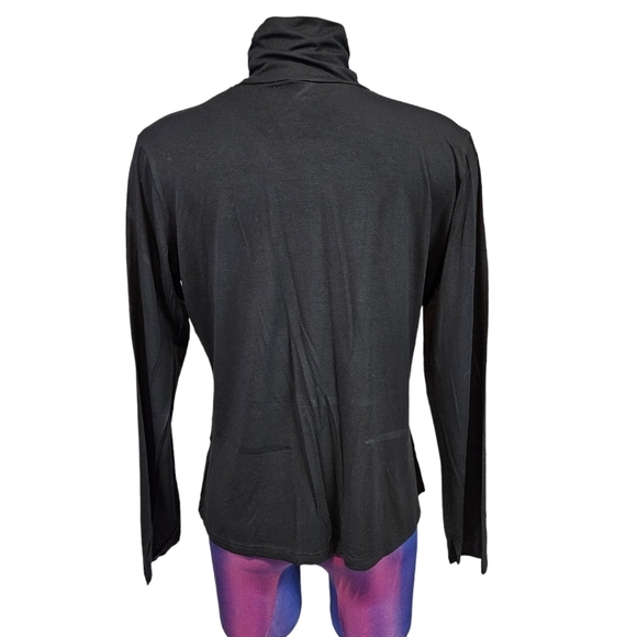 Herou Black Stretch Modal Mock Turtleneck‎ Top Size XL Women's I26 - Picture 5 of 8